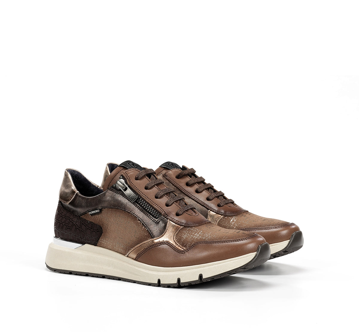 Dorking by Fluchos Serena D9213 baskets taupe femme ville