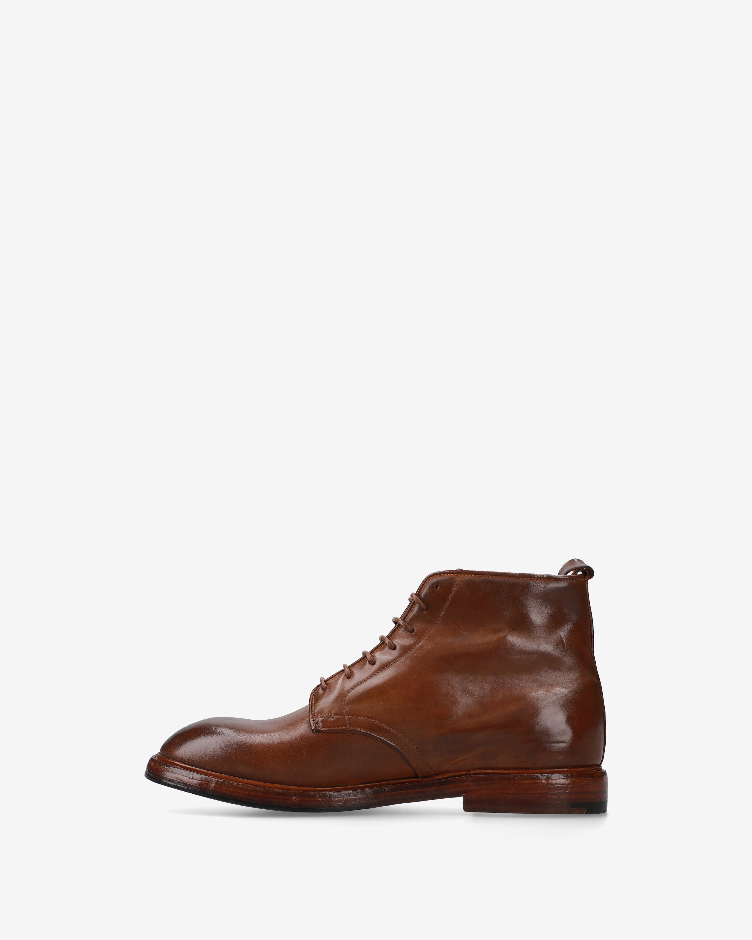 Premiata Cordovan boots cuir cognac à lacets homme