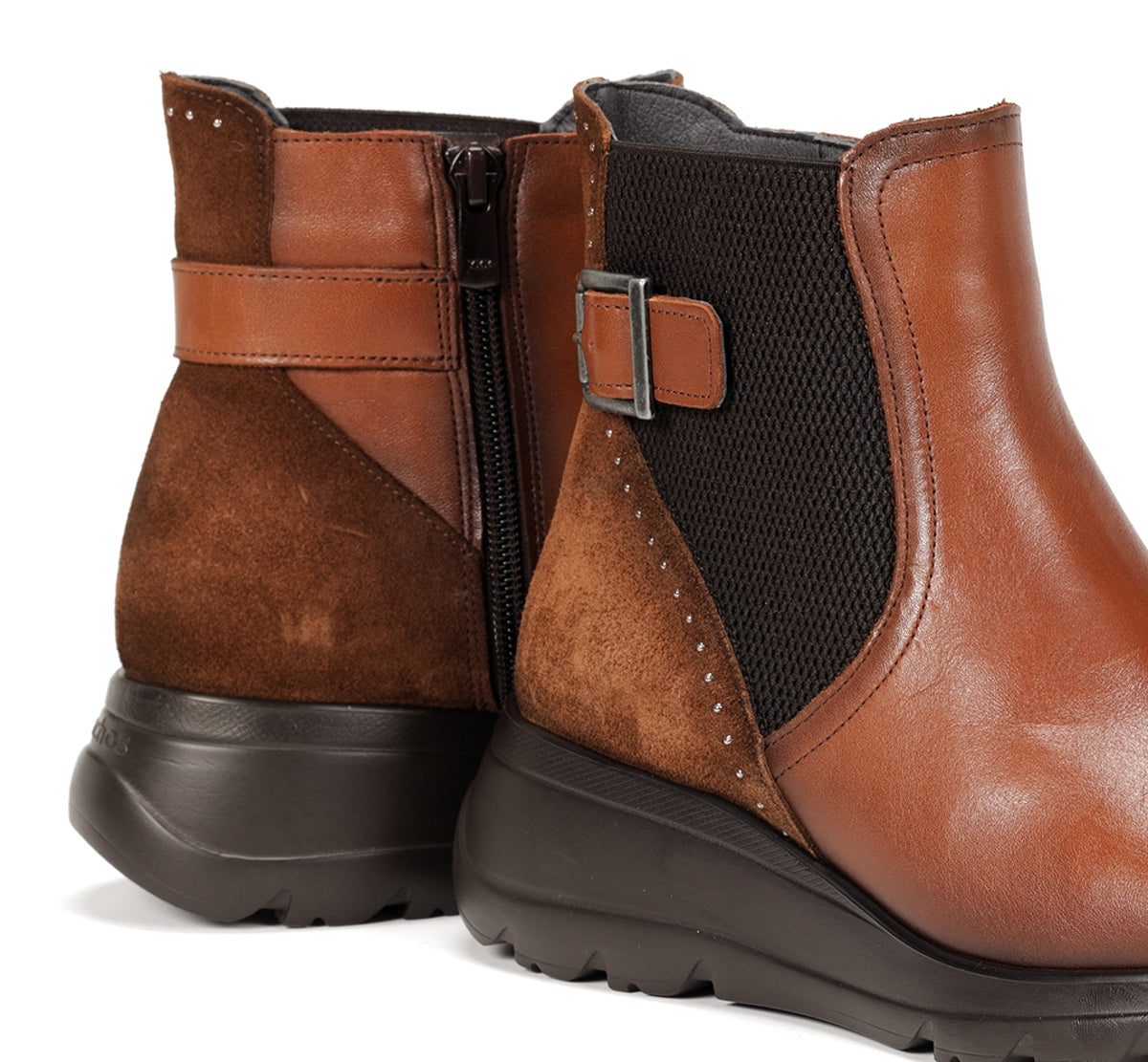 Fluchos Mellea F1529 bottines marron compensées