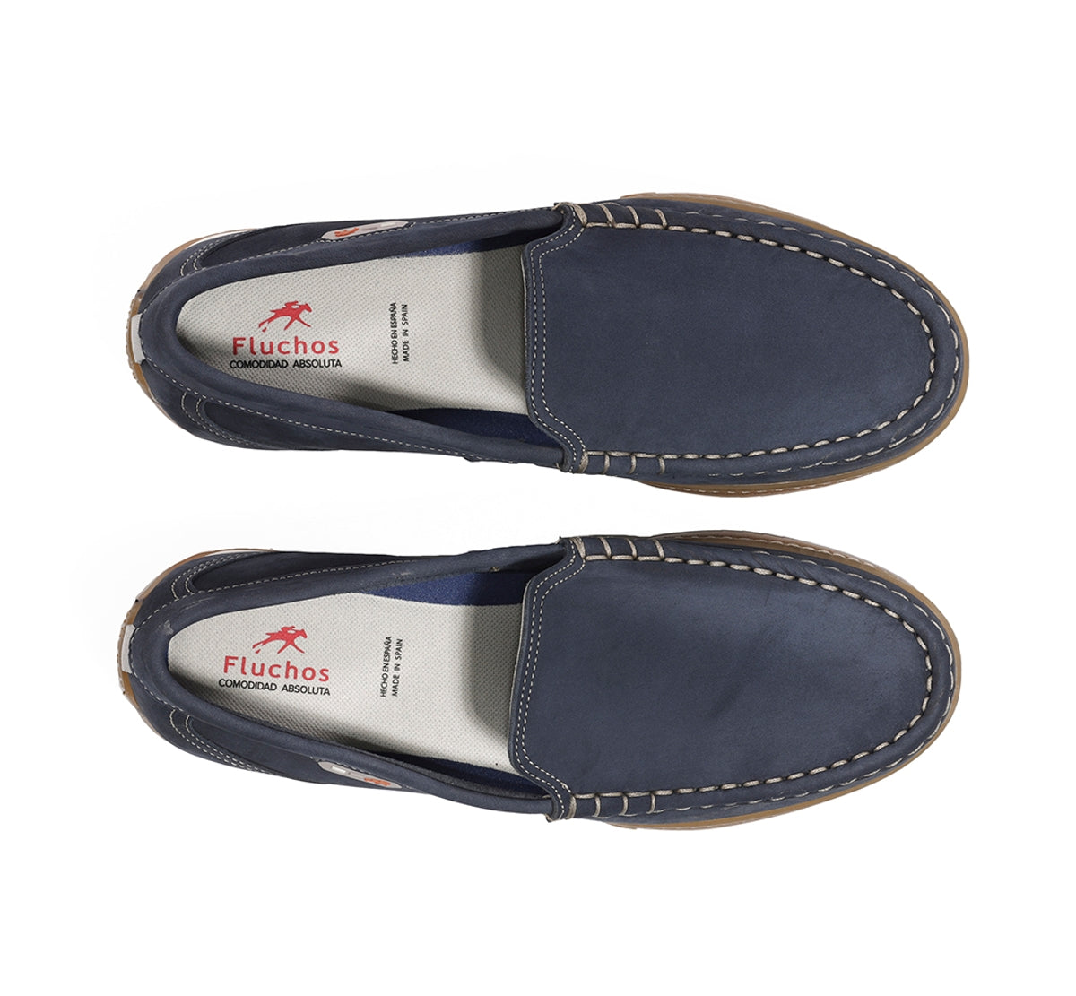 Fluchos Bruno F2432 mocassins bleus cuir homme