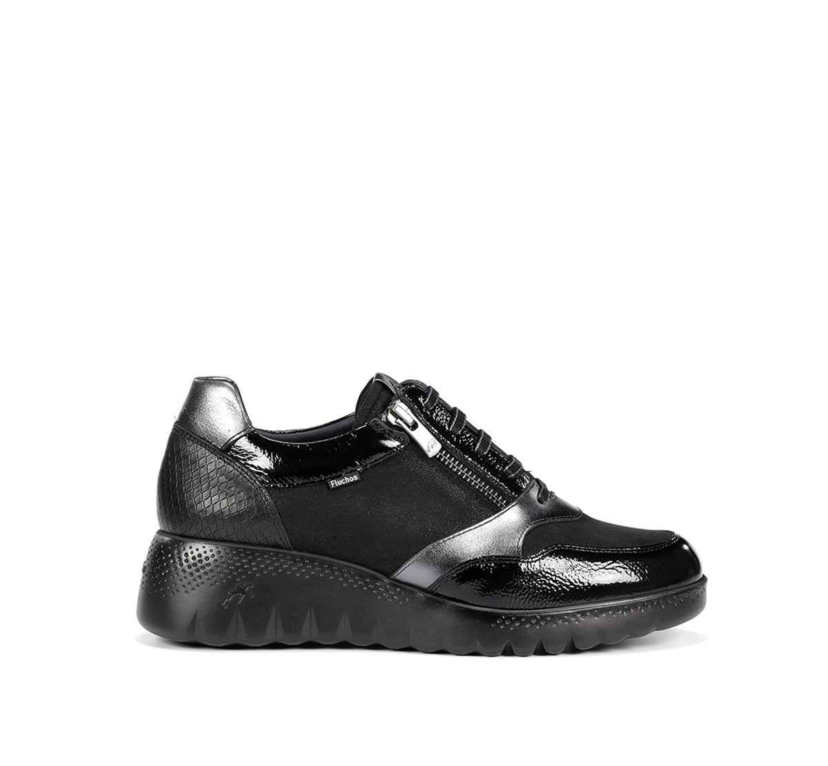Fluchos Live F2248 basket noire femme compensée