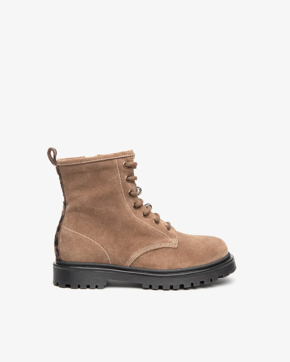 Nero Giardini Combat Boots rangers fille daim strass