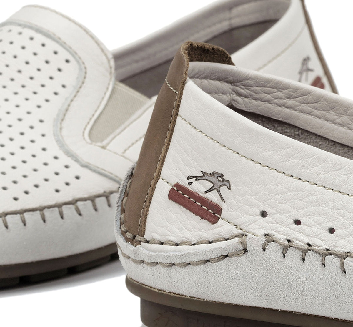 Fluchos Dorian F1177 mocassins blanc homme cuir