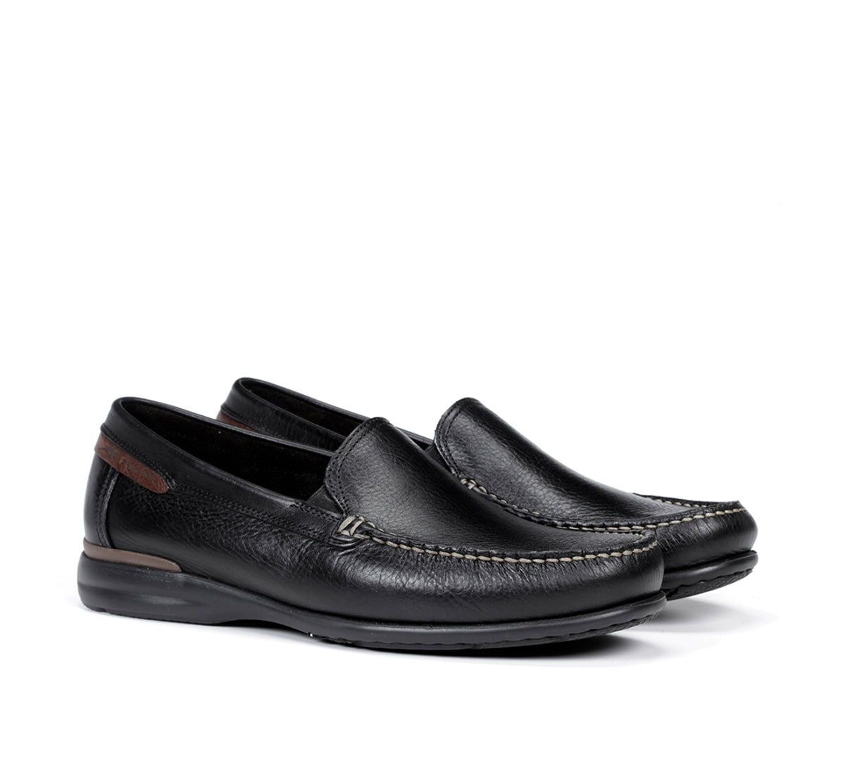 Fluchos Orion 8682 mocassin noir cuir homme
