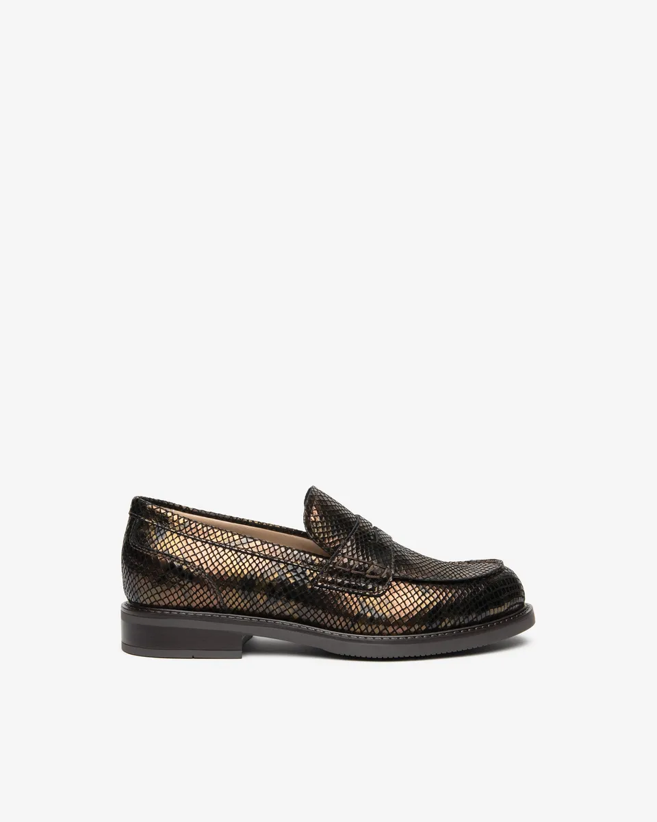 Nero Giardini Mocassins penny cuir femme pointure 38 serpent