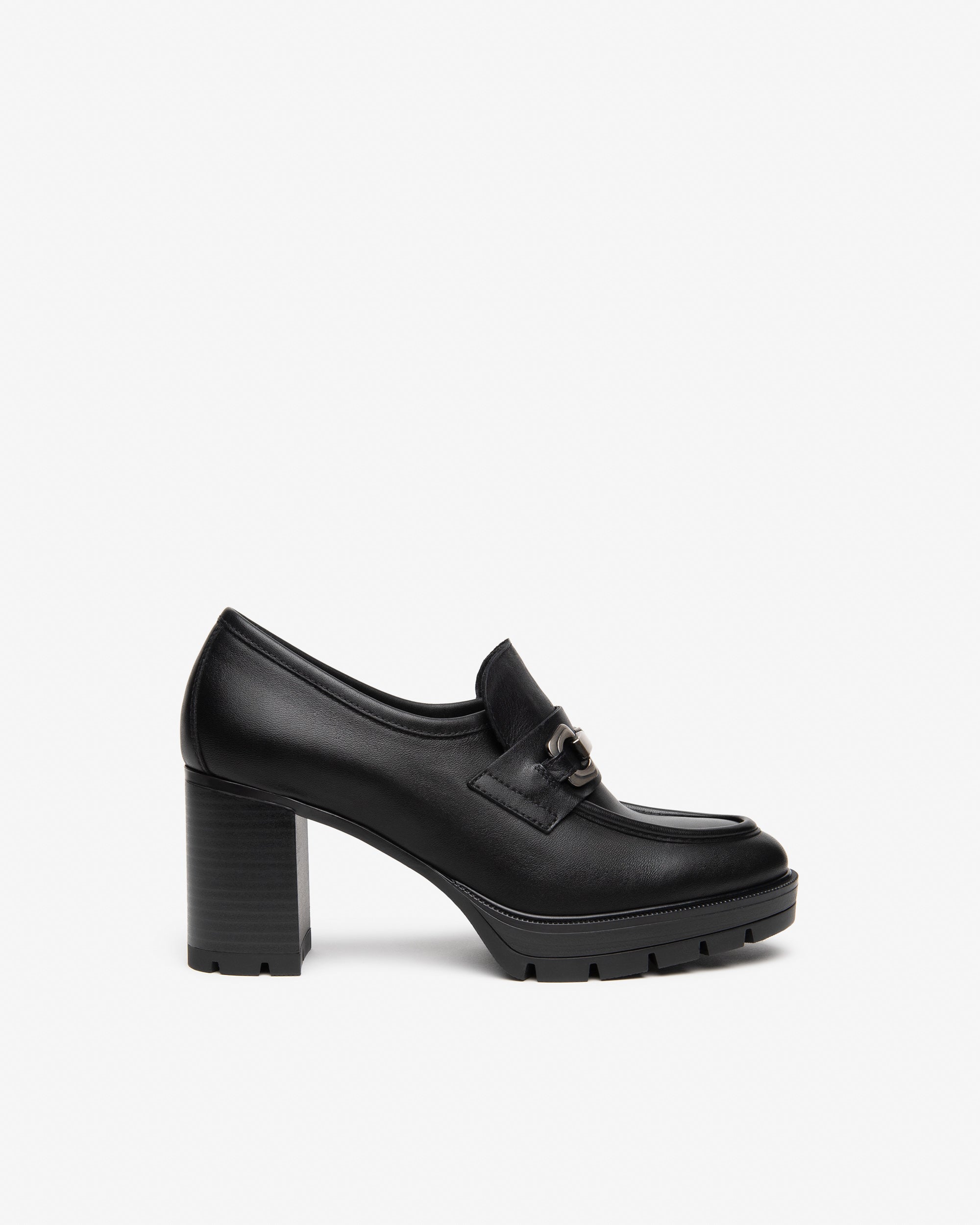 Nero Giardini Loafers mocassins cuir femme talon 8 cm