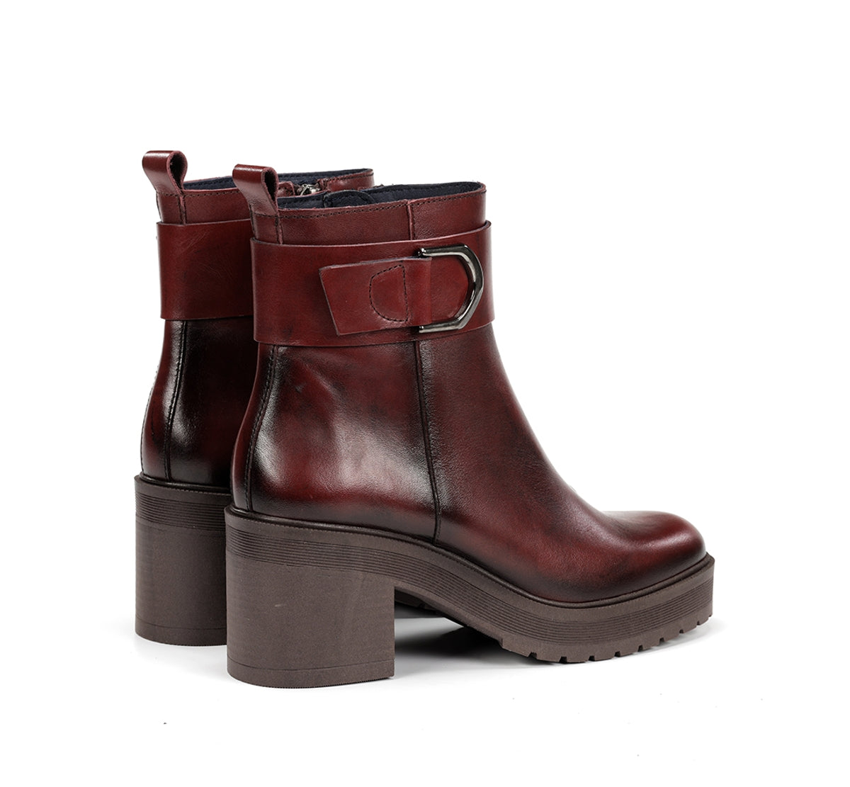 Dorking Sarah D9573 bottines bordeaux talon large