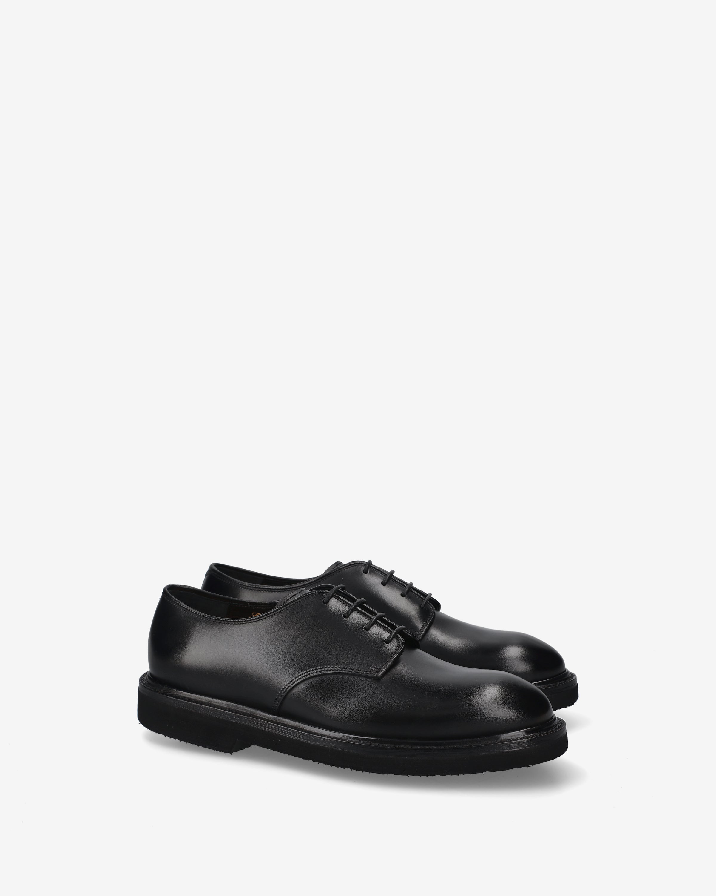 Premiata Derby chaussures homme noir cuir veau Goodyear