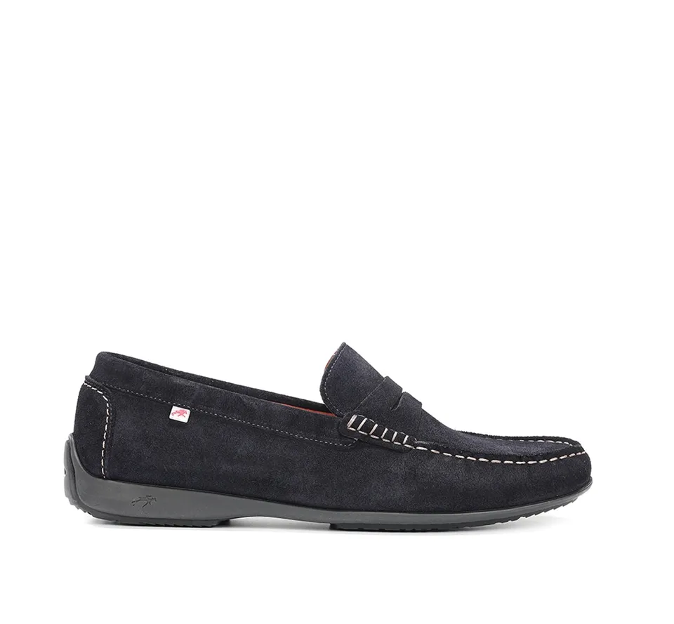 Fluchos Samoa F2207 mocassin homme bleu souple