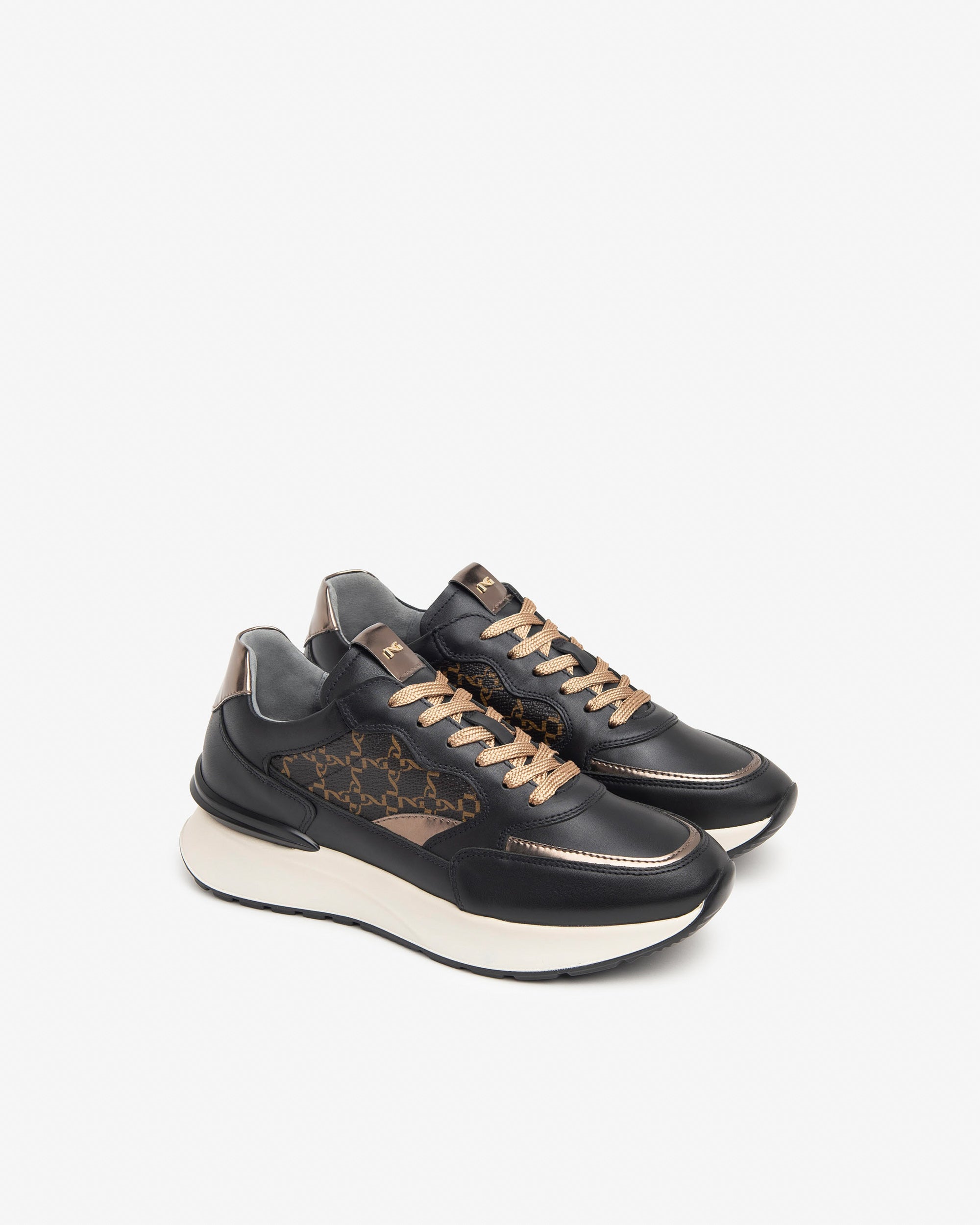 Nero Giardini Sneakers Baskets Cuir Femme Tissu