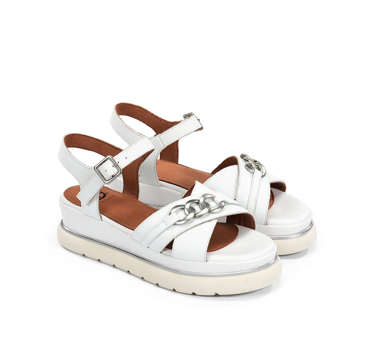 Dorking Nika D9527 sandales femme blanc plateforme