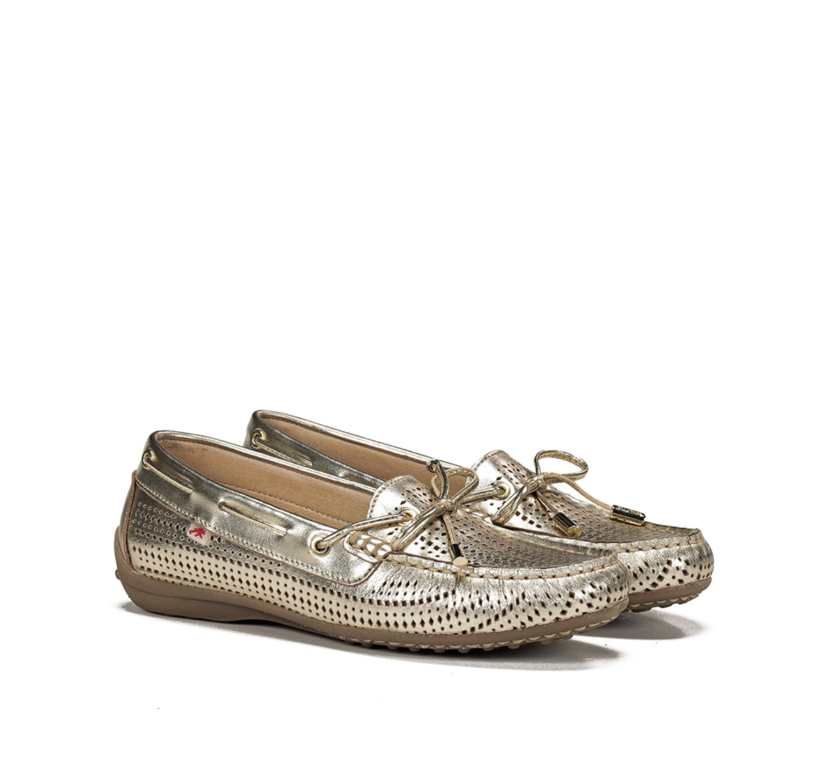 Fluchos Bruni F1428 mocassins femme doré cuir