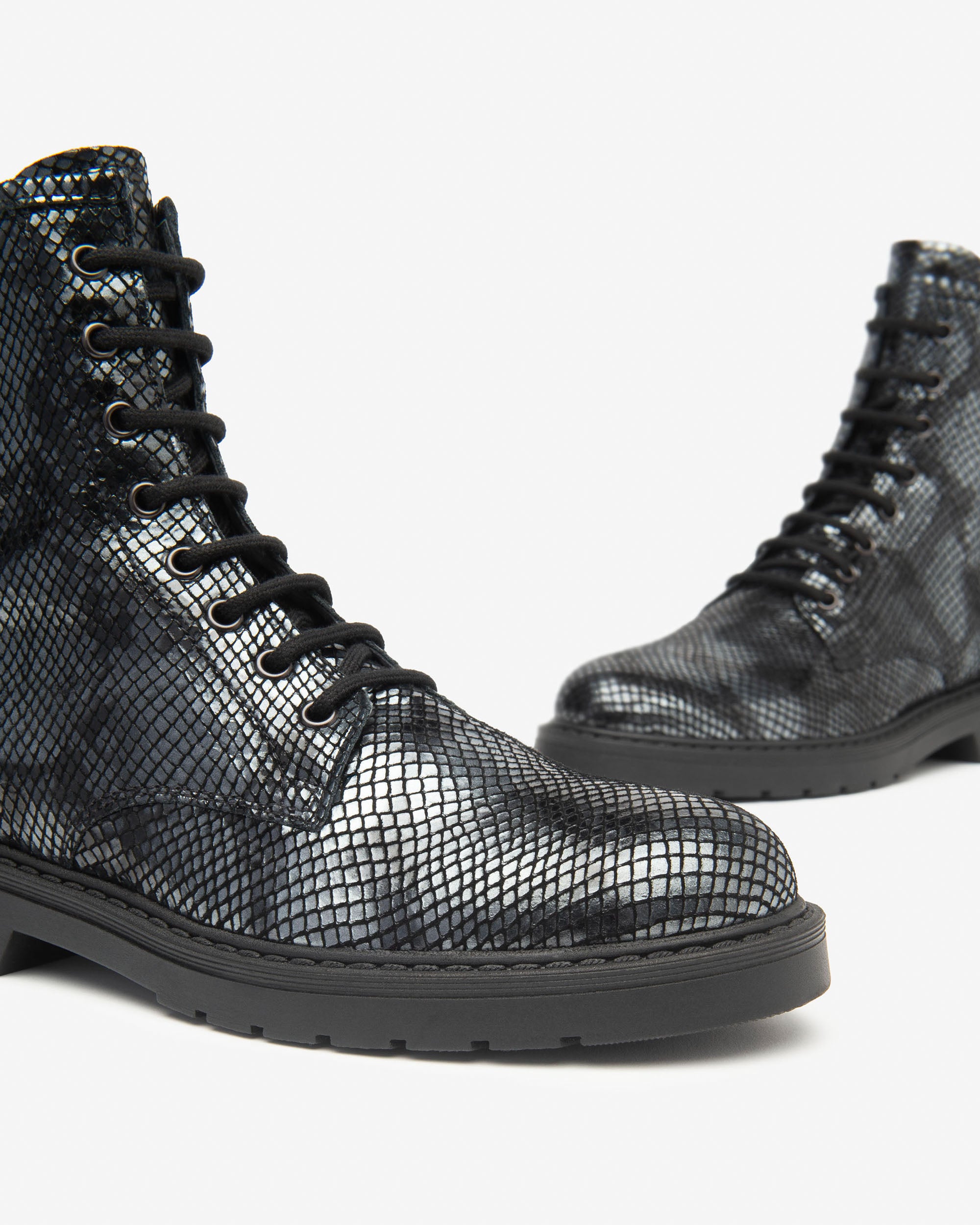 Nero Giardini Combat Boots rangers cuir talon 30 mm