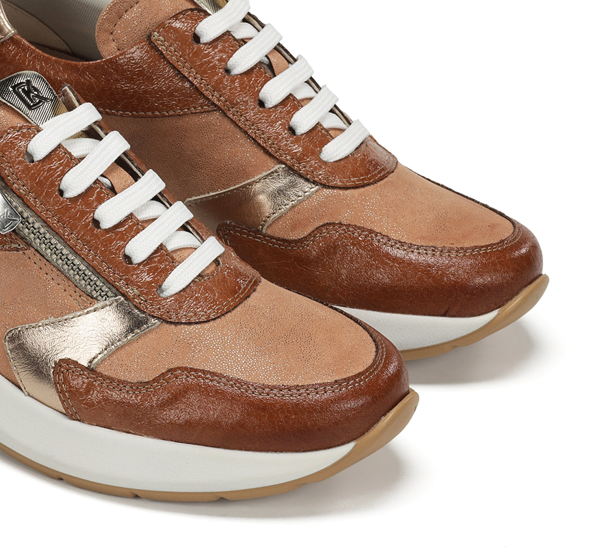 Dorking Flix D9673 baskets femme marron compensées