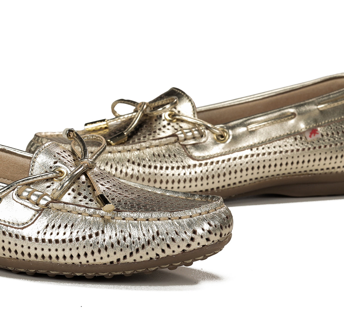 Fluchos Bruni F1428 mocassins femme doré cuir