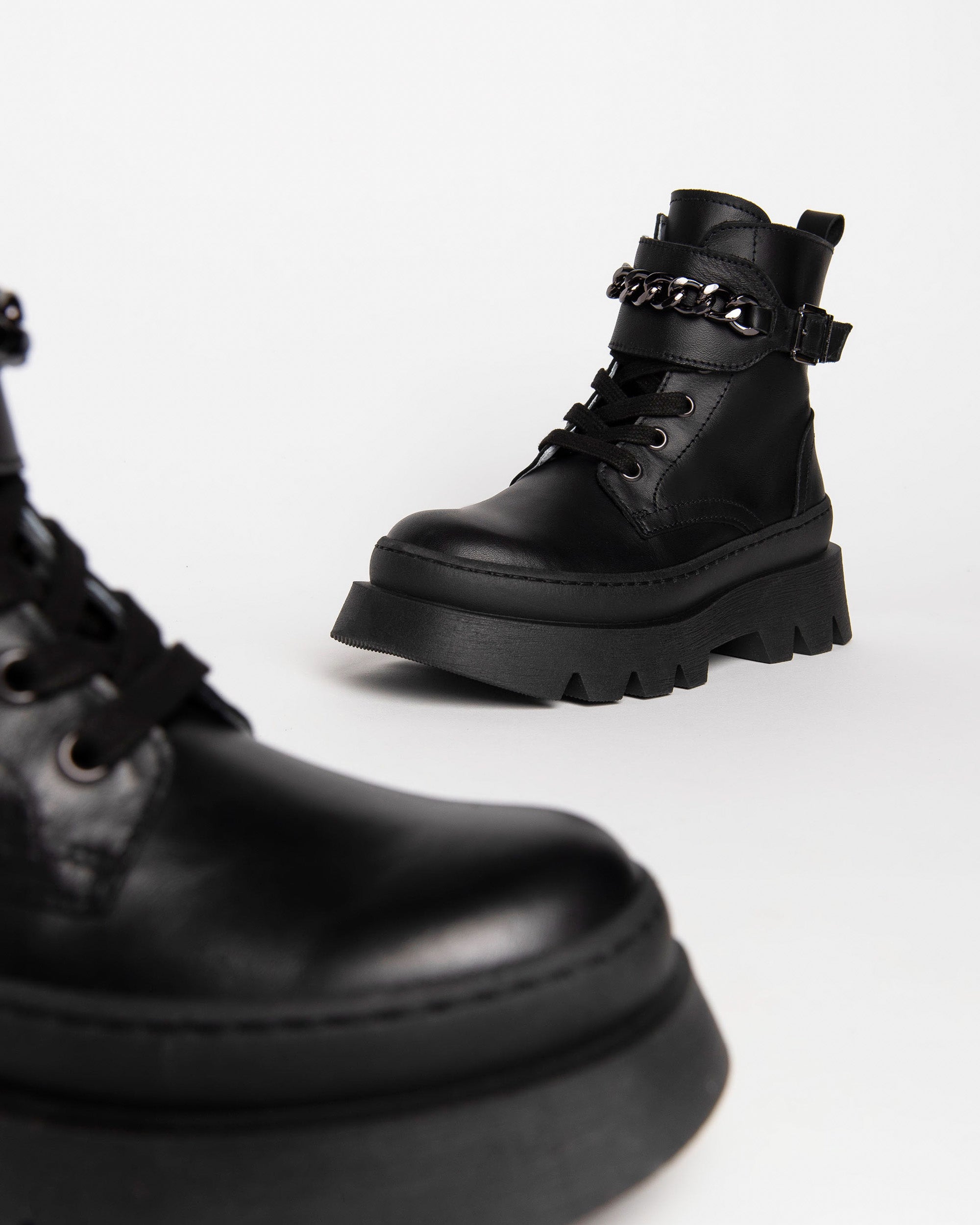Nero Giardini Combat Boots rangers cuir fille