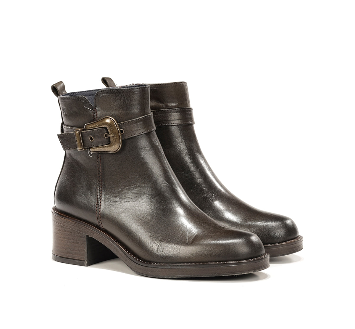 Dorking by Fluchos Linet D9801 bottines femme vert cuir