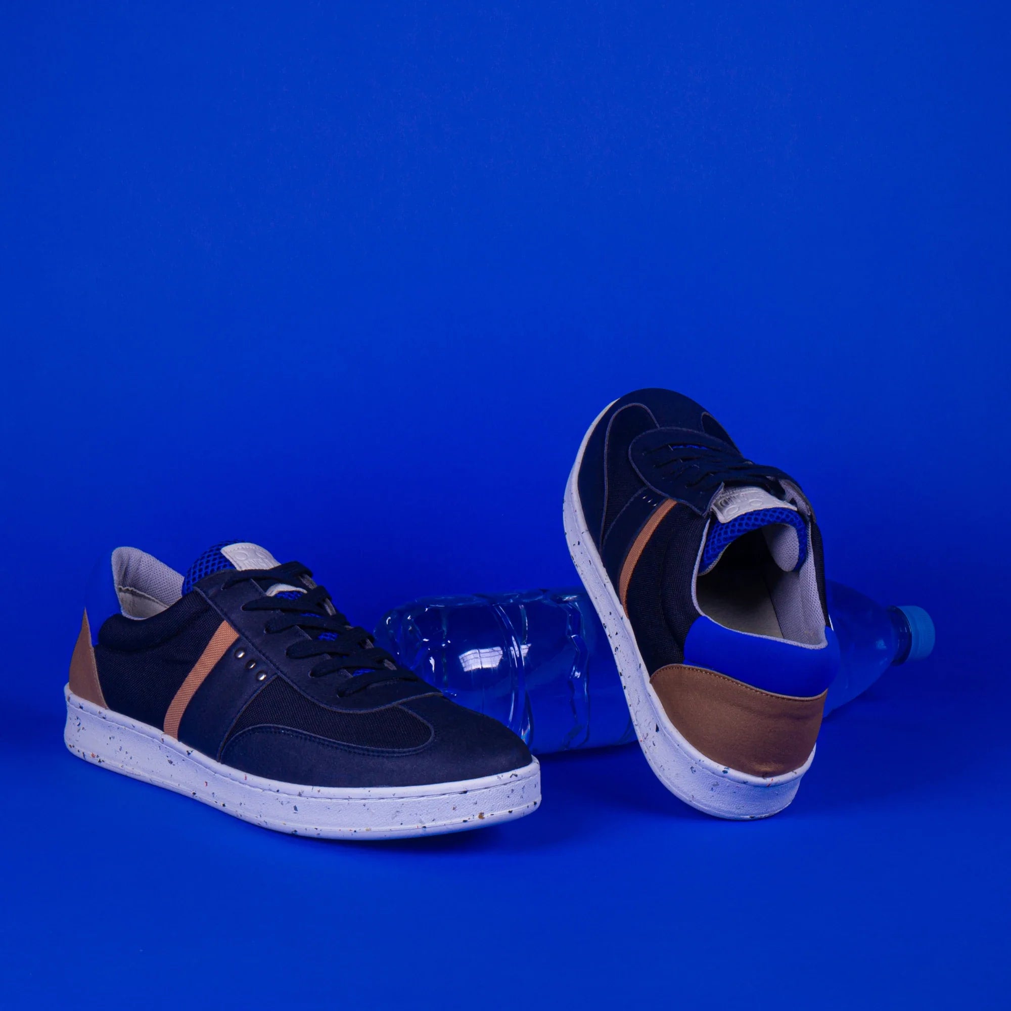 Me.Land Vivace basket vegan marine bleu cognac nylon