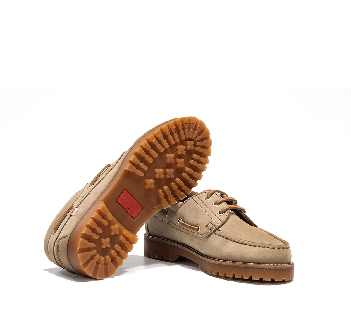Fluchos Scott F0053 chaussures bateau taupe femme