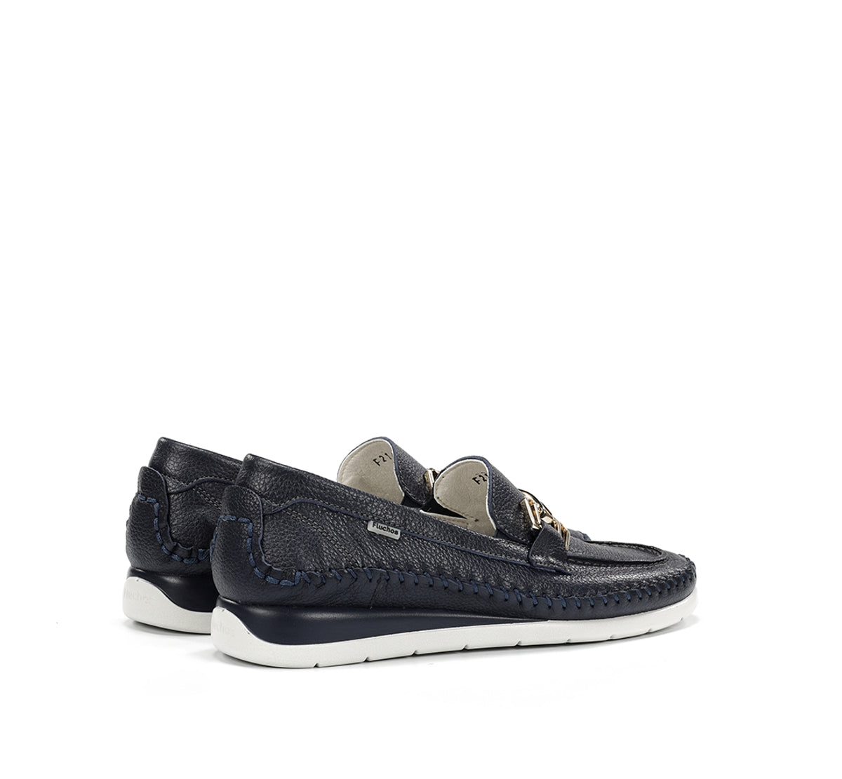 Fluchos Sella F2141 mocassin femme bleu compensé