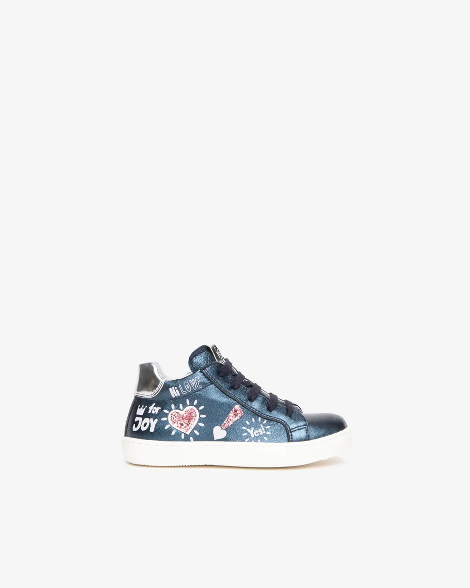 Nero Giardini Sneakers Baskets cuir fille paillettes 28