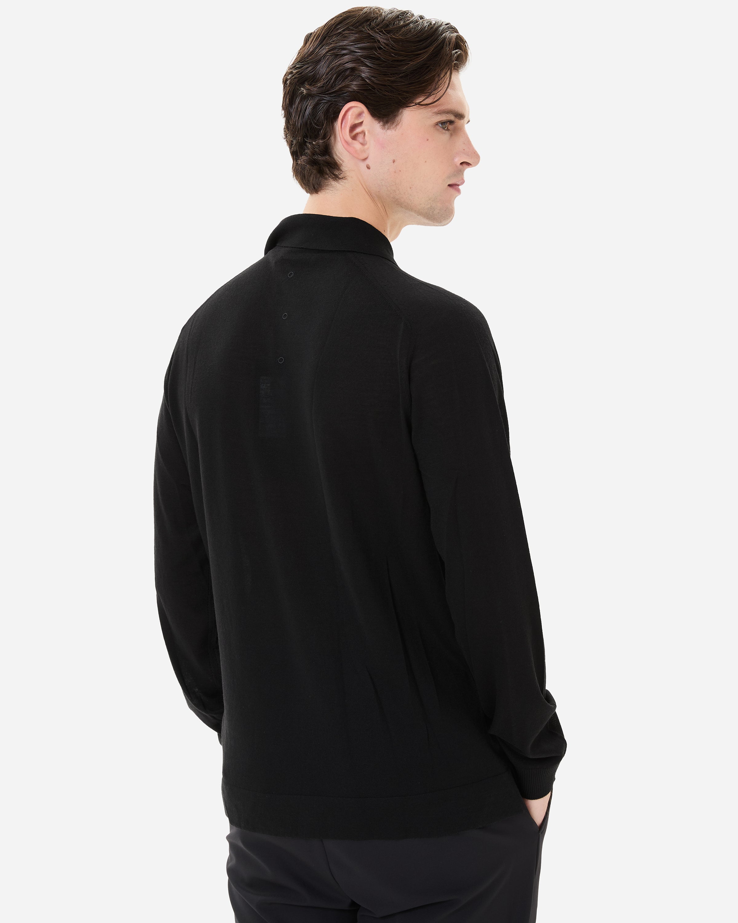 Premiata Polo Knit pull noir M manches longues