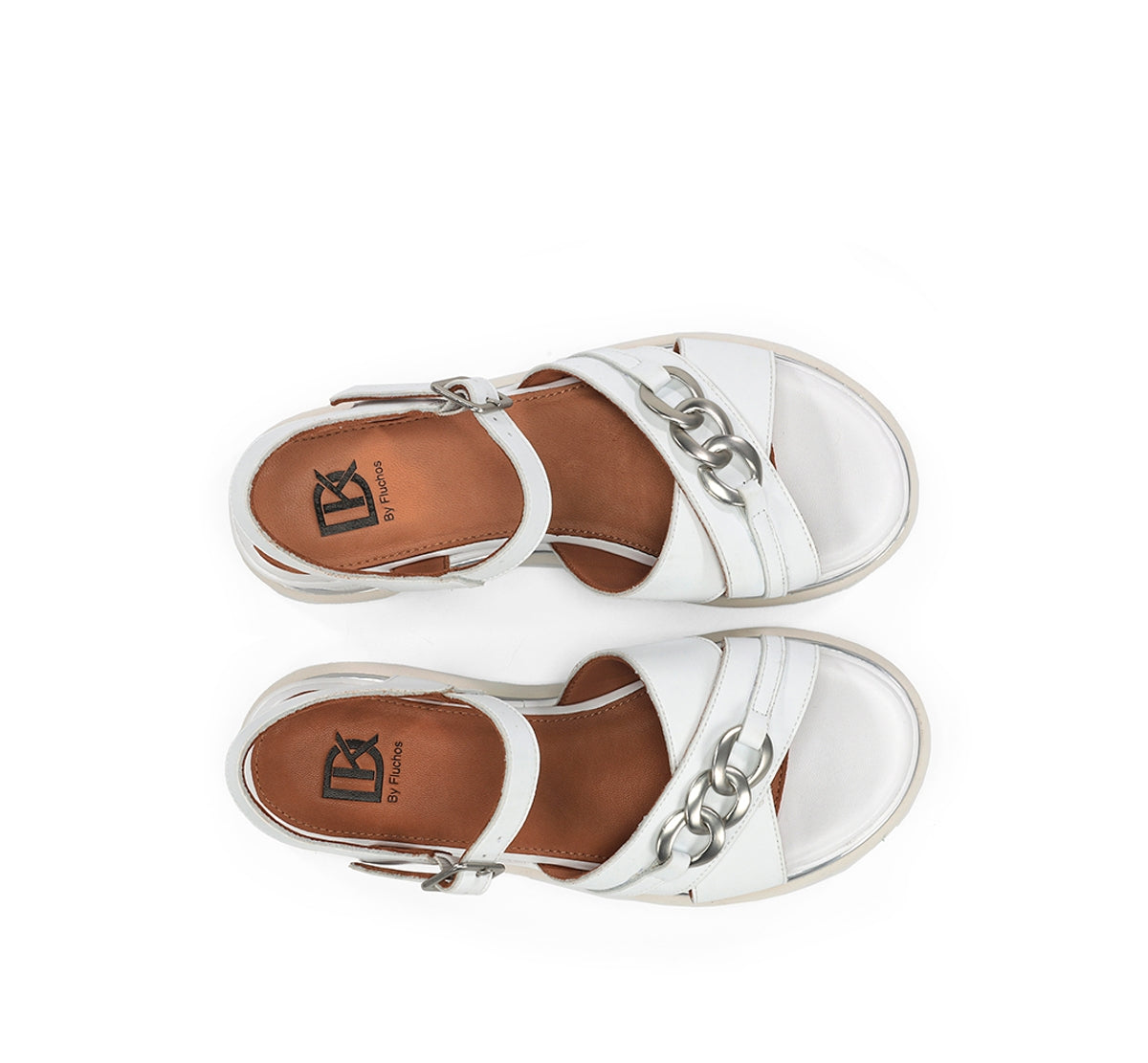 Dorking Nika D9527 sandales femme blanc plateforme