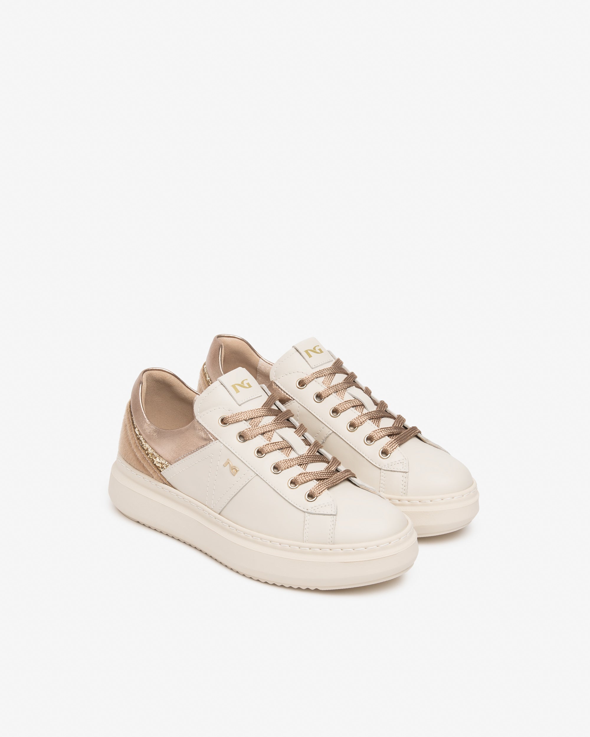 Nero Giardini Sneakers Cuir Femme Plateforme 40 mm