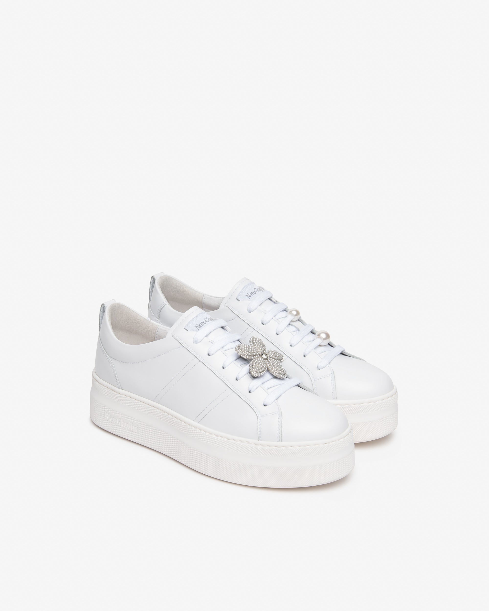 Nero Giardini Sneakers baskets cuir femme mémoire