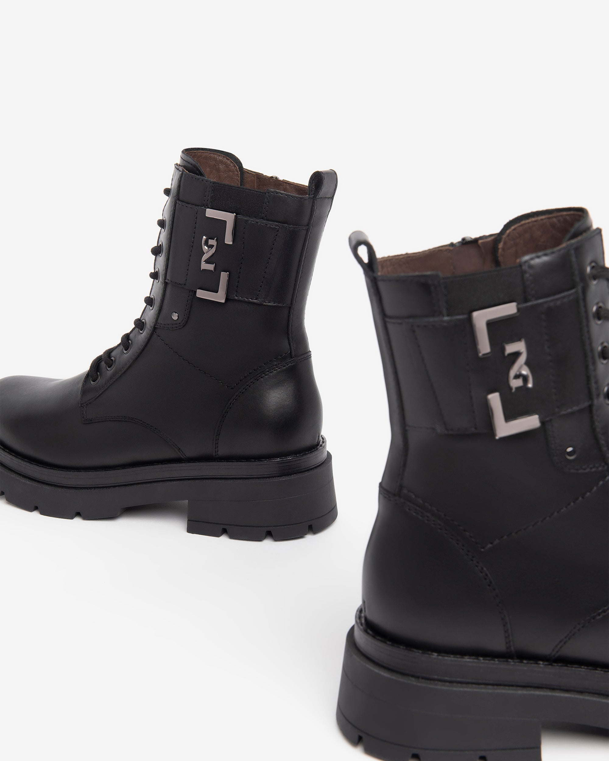 Nero Giardini Combat Boots rangers femme cuir hiver