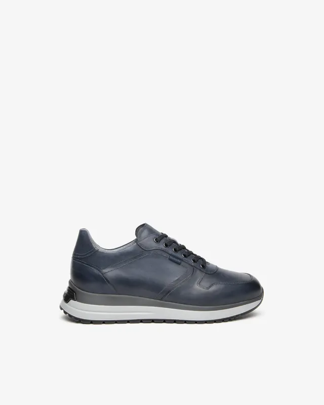 Nero Giardini Sneakers baskets cuir homme à lacets