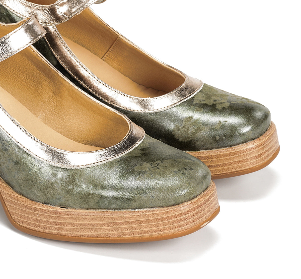 Dorking Cristel D9661 sandales femme vert plateforme