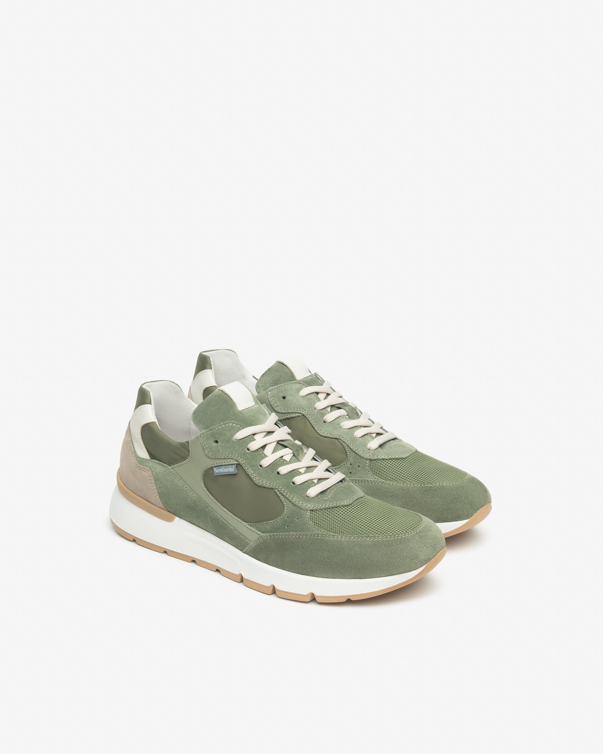 Nero Giardini Sneakers Baskets Cuir Homme Toile Daim Été