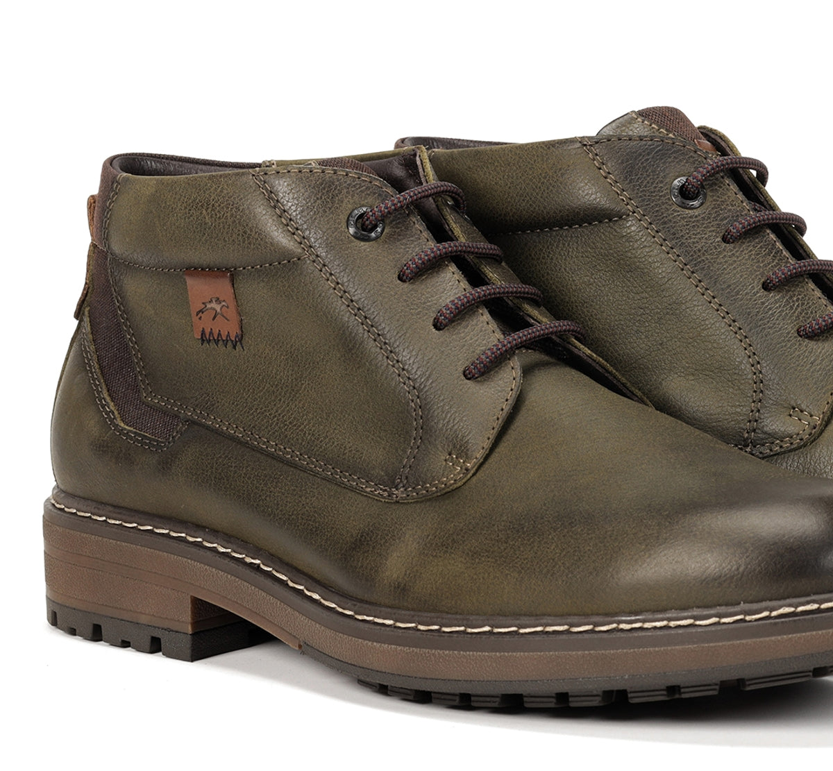 Fluchos Truman F1593 bottine verte cuir homme