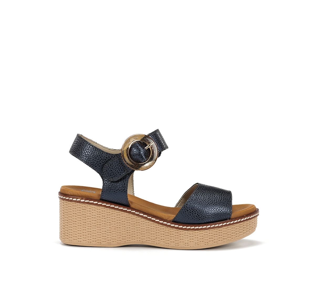 Dorking Nido D9450 sandale femme bleu plateforme
