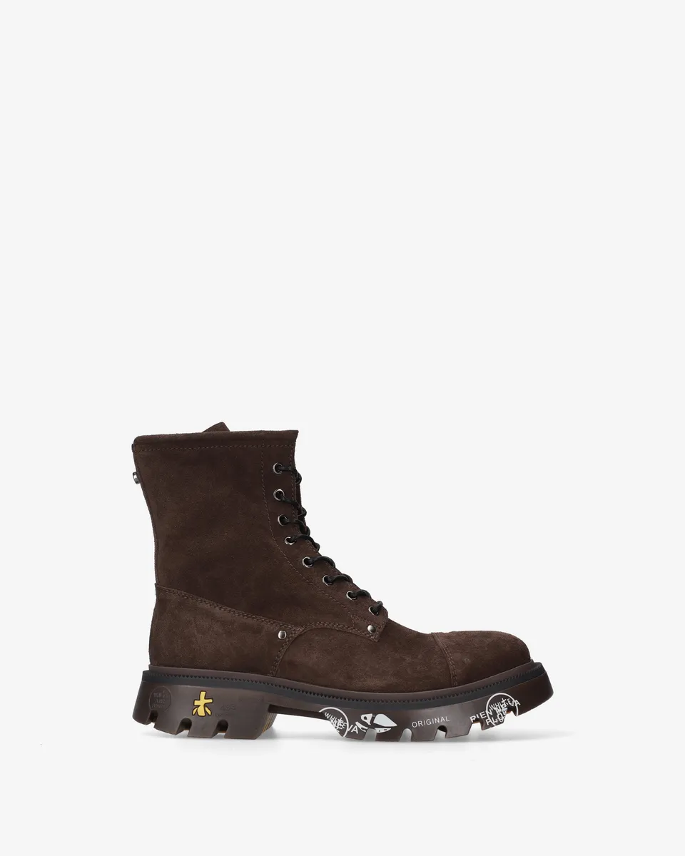 Premiata Clapham 521 sneakers cuir daim marron homme