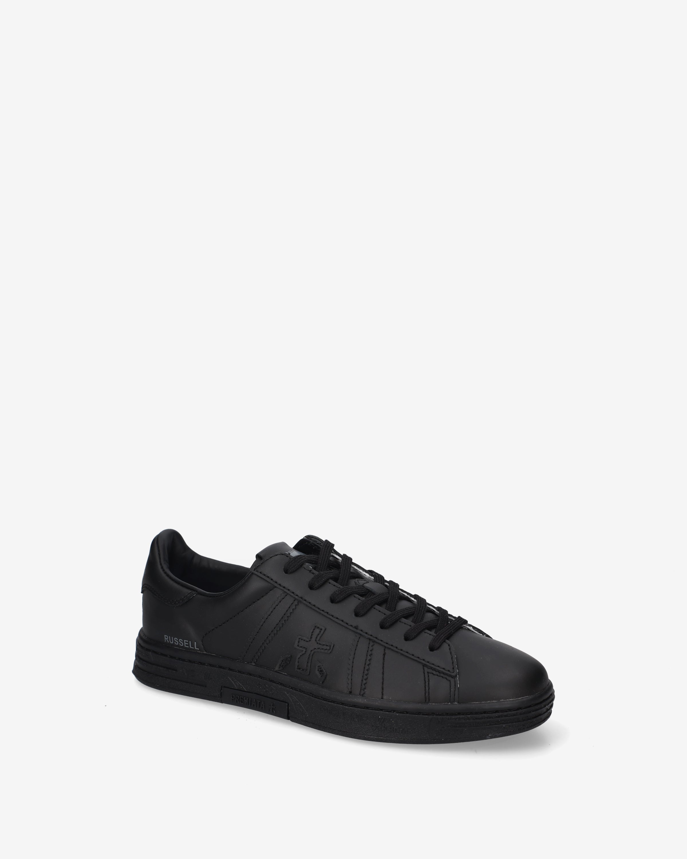 Premiata Russell 8640 baskets noir cuir homme