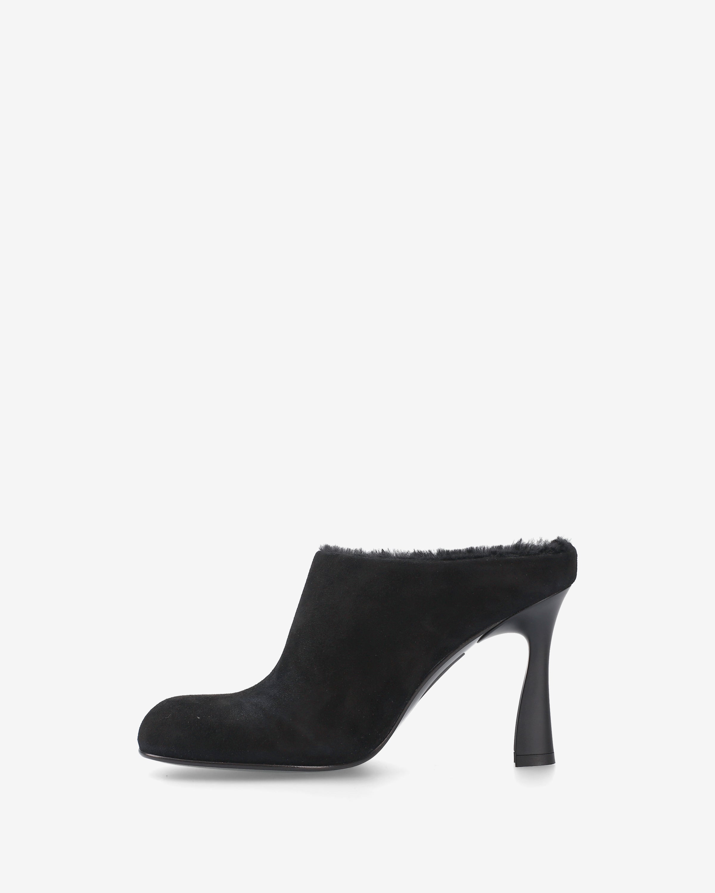 Premiata sabots cuir fourrés noirs femme