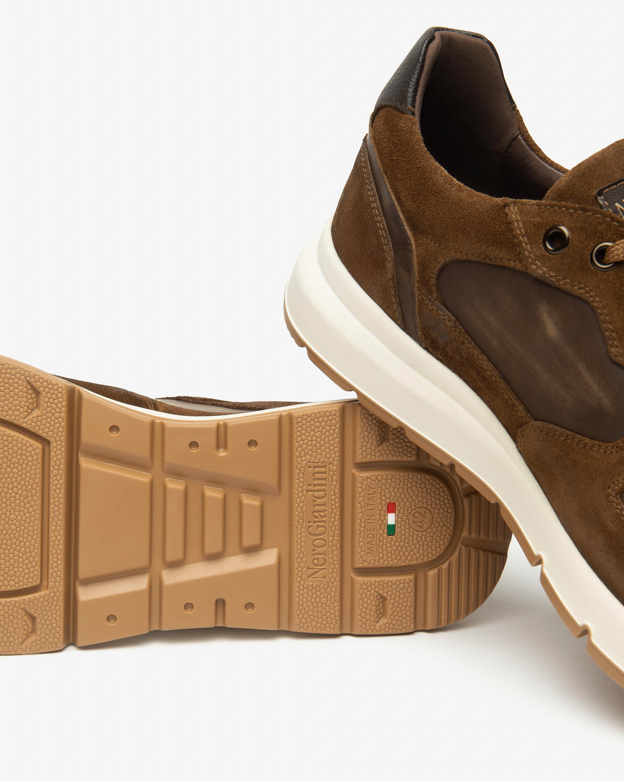 Nero Giardini Sneakers baskets homme cuir daim hiver