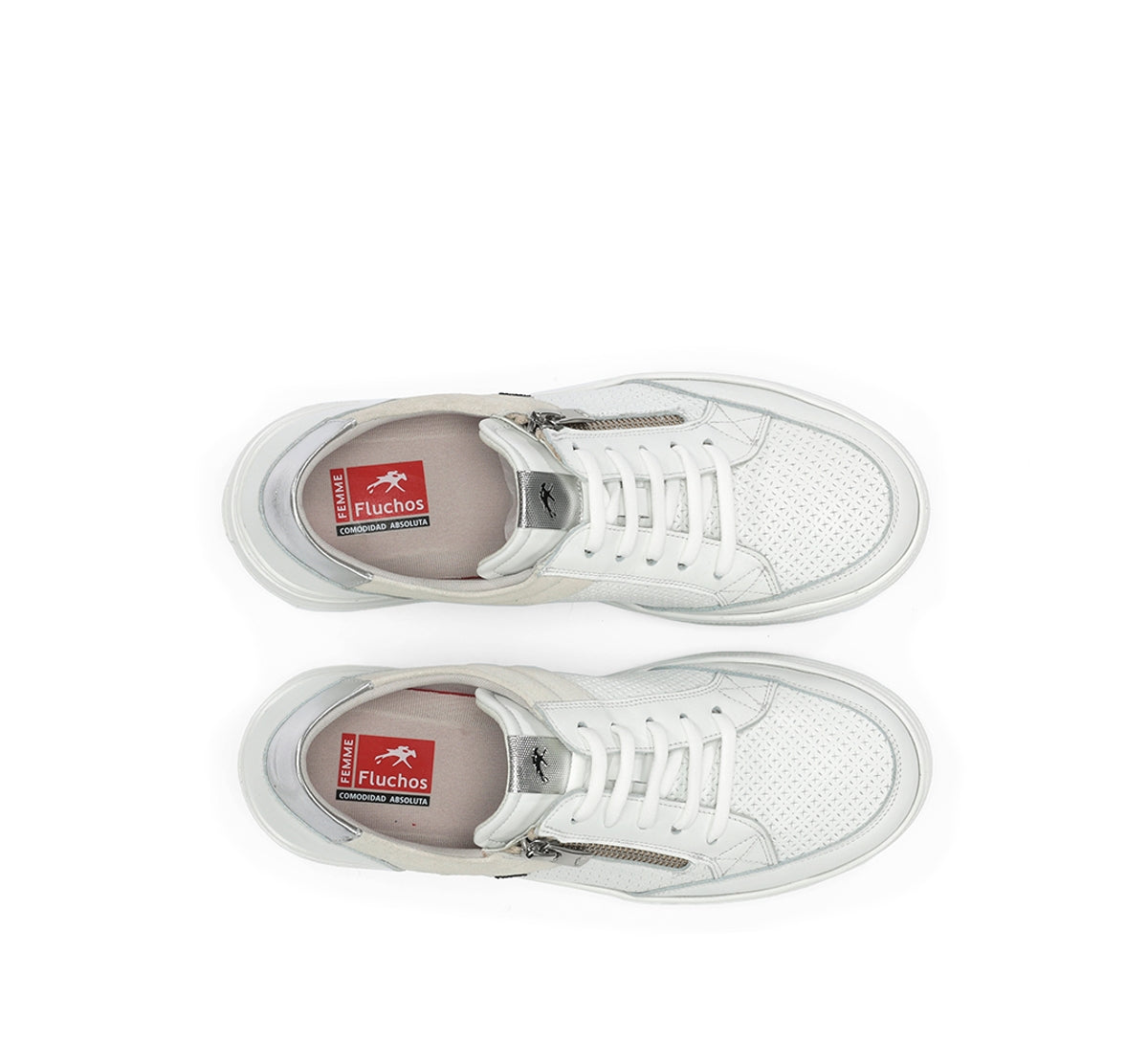 Fluchos Aqua F2173 baskets compensées femme blanc