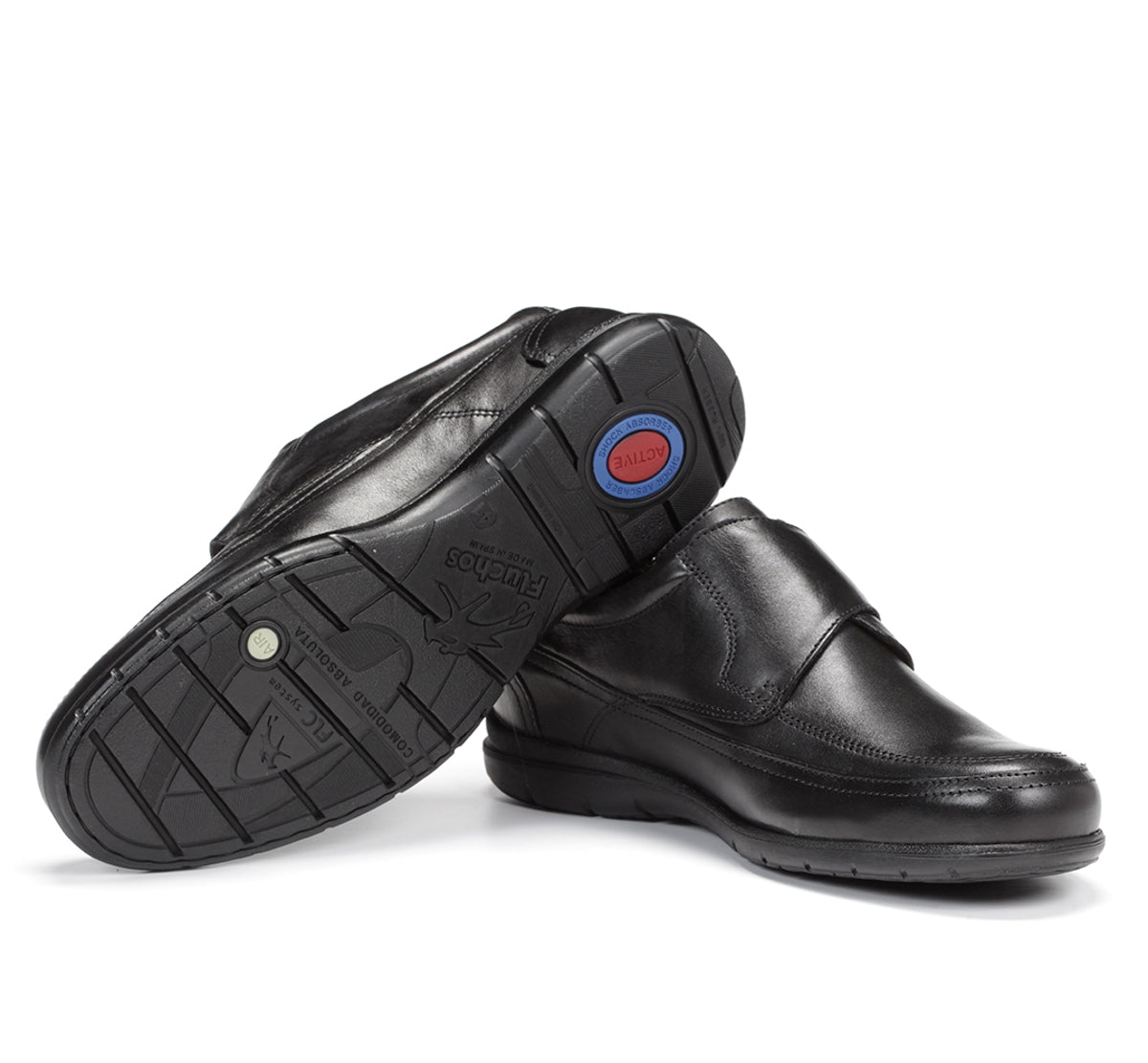 Fluchos Luca 8782 chaussures homme noir cuir amorti