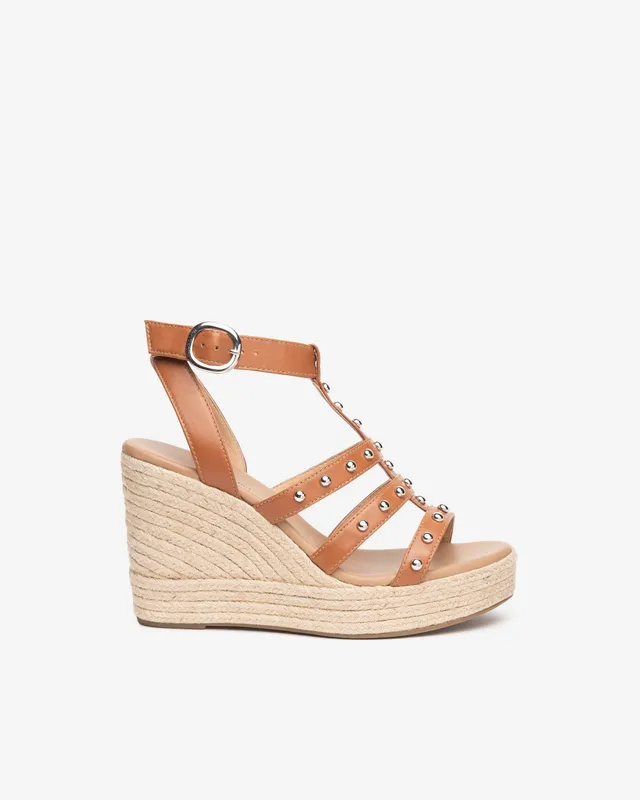 Nero Giardini Sandals sandales compensées cuir 10 cm