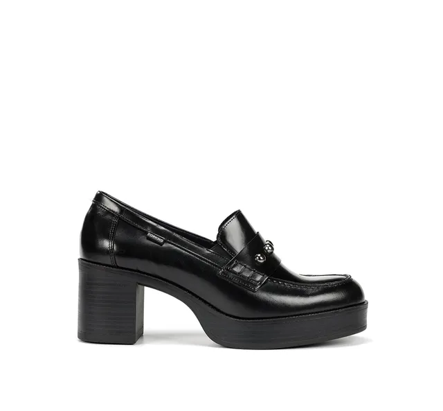 Dorking Bowy D9586 mocassin femme noir cuir