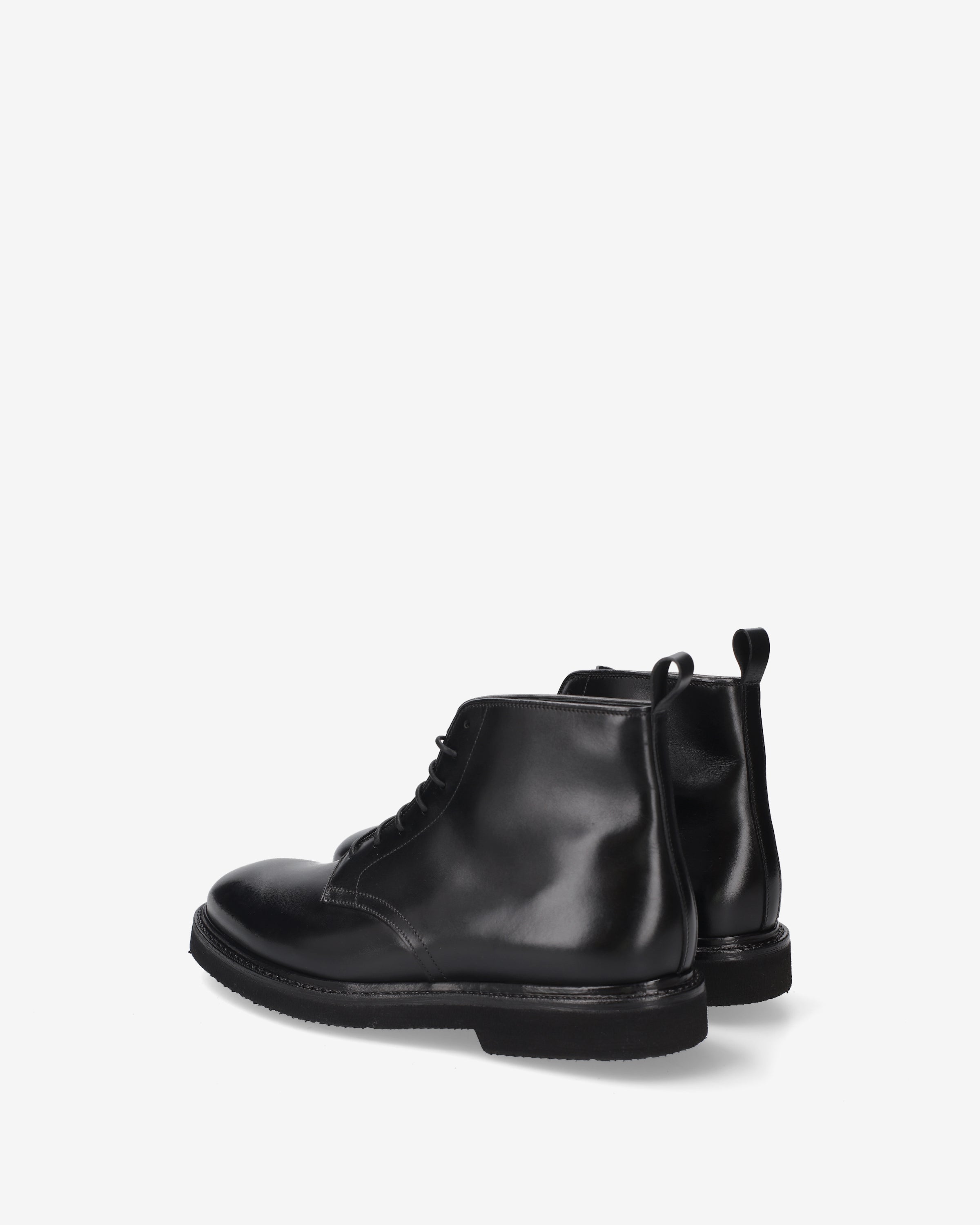 Premiata boots homme cuir noir cousu Goodyear