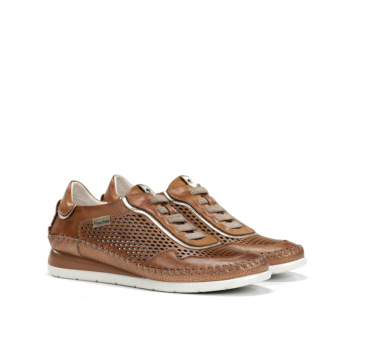 Fluchos Sella F2143 basket femme marron compensée