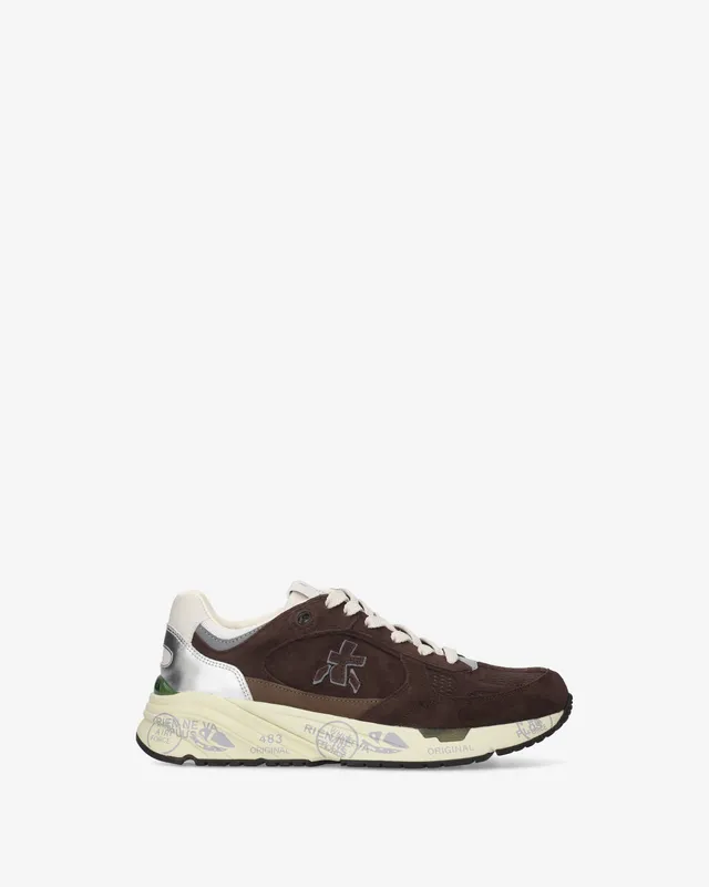 Premiata Mased 8596 baskets cuir marron femme