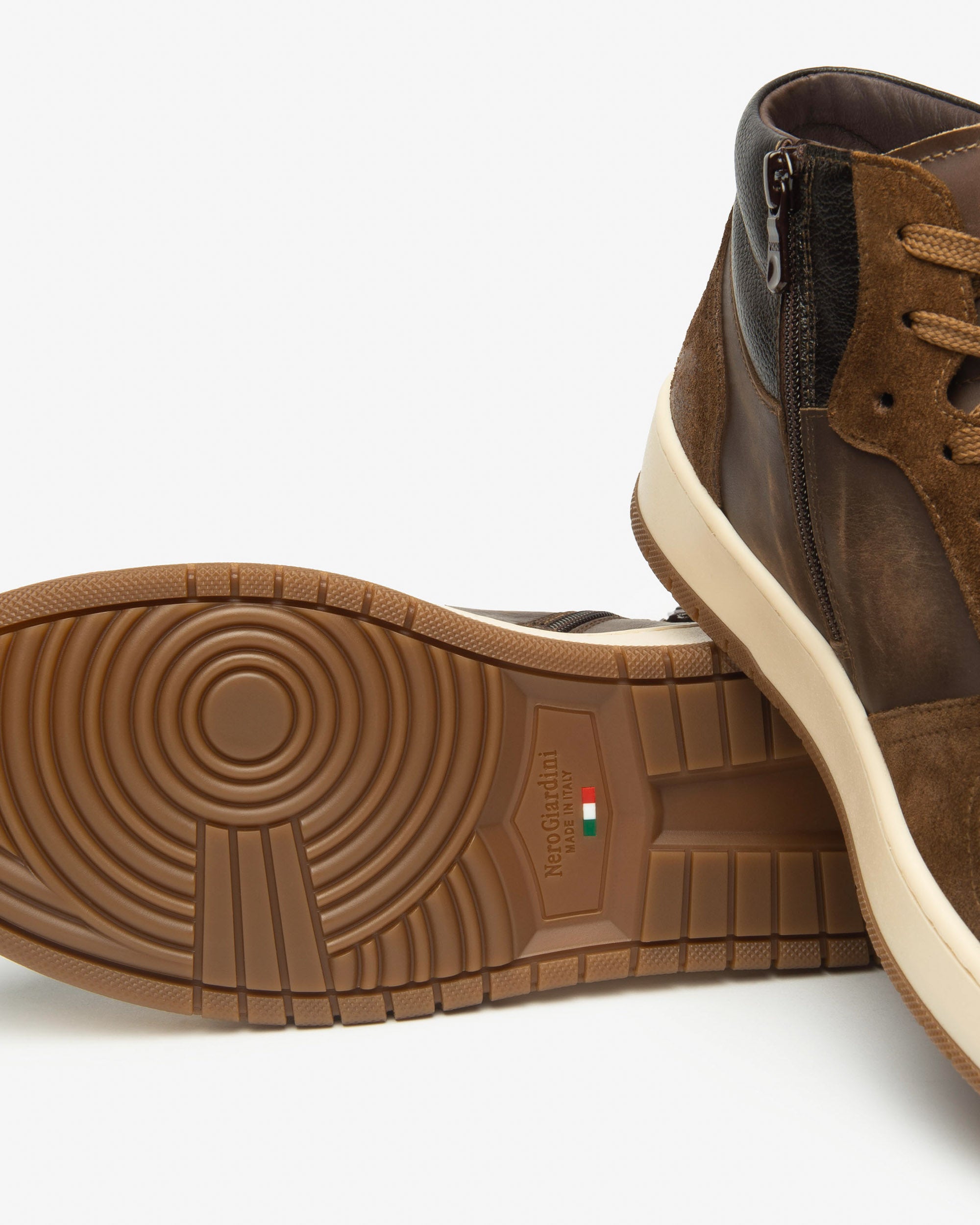 Nero Giardini Sneakers baskets homme cuir montante