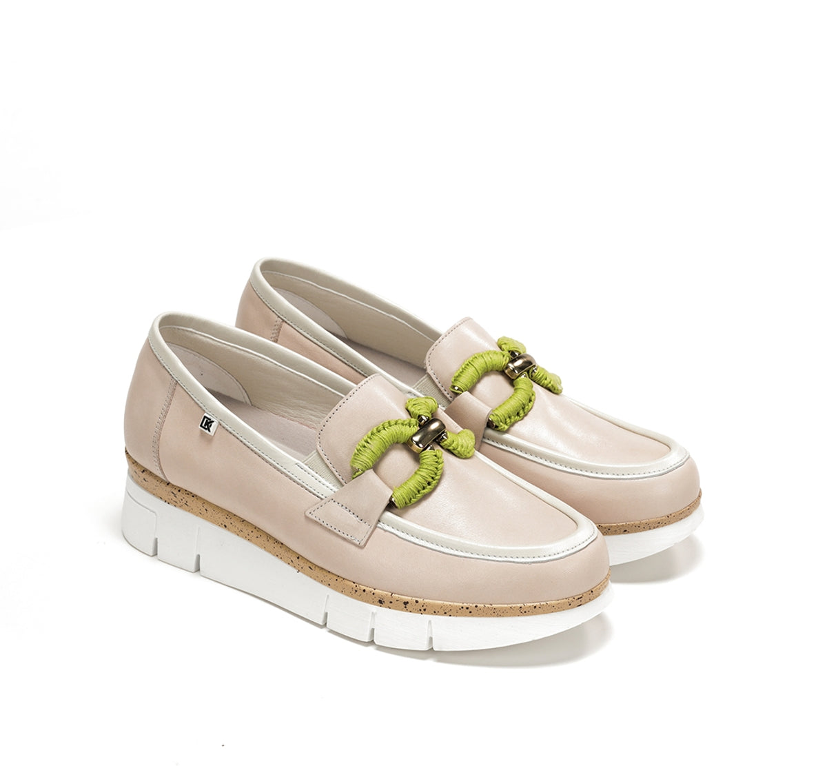 Dorking India D9298 mocassins femme nude confort