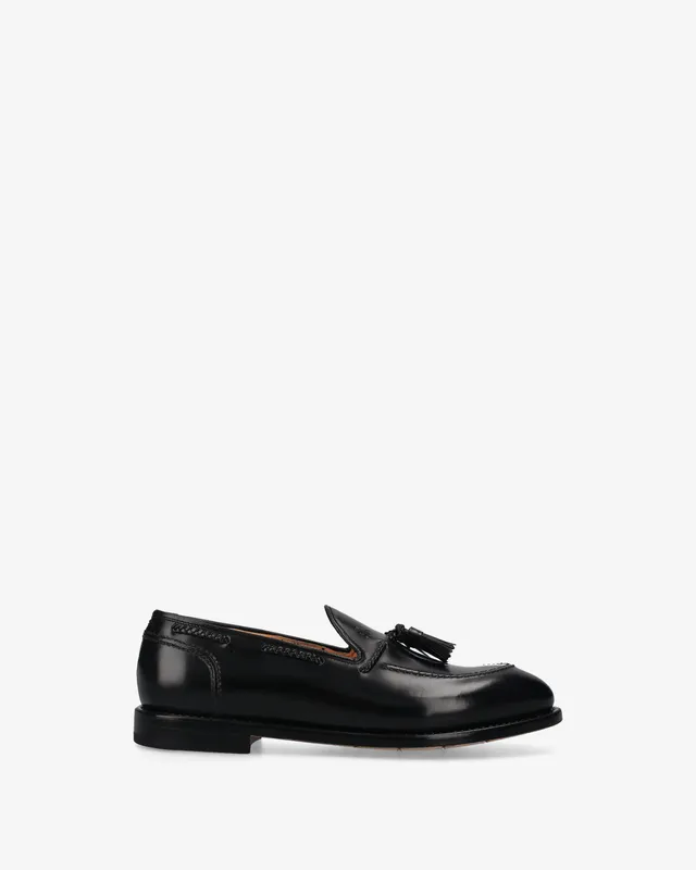 Premiata Sneakers mocassins cuir homme noir à glands