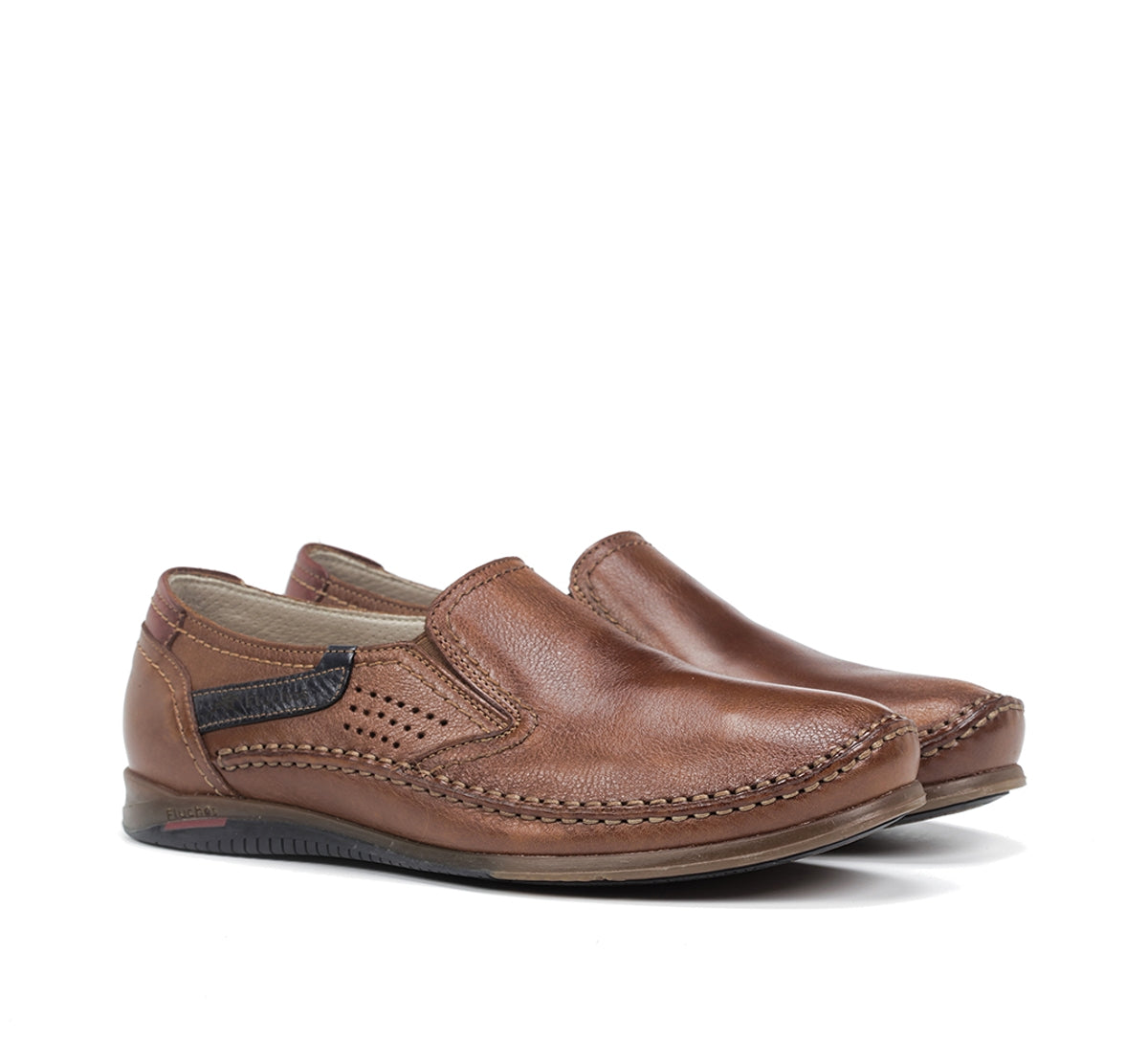 Fluchos Catamaran 8565 slip on marron homme cuir